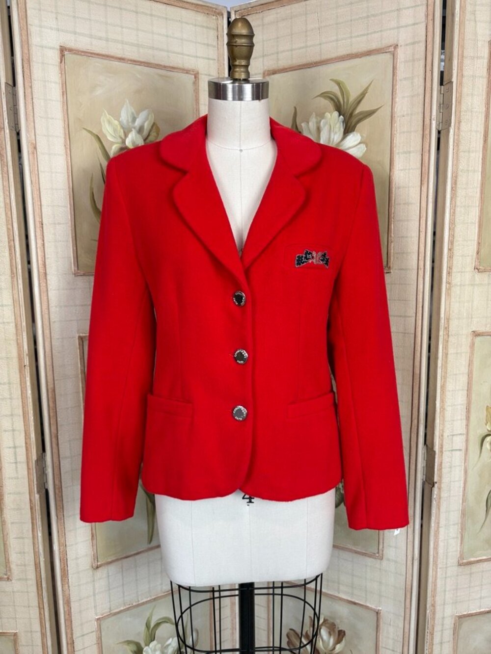 1980s Courreges 2, Blazer, Red